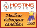 Meilleur hébergeur canadien 2008 Meilleur hébergeur canadien 2008