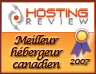 Meilleur hébergeur canadien 2007