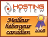 Meilleur hébergeur canadien 2008