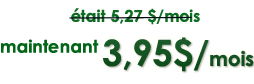 3.95$/mois