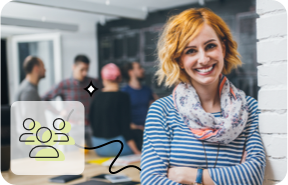 Girl arms folded people icon