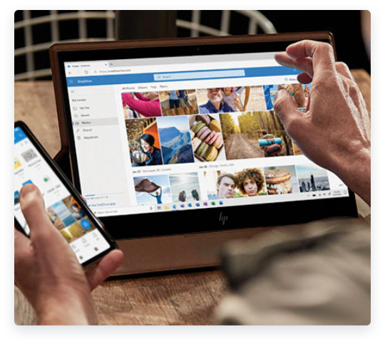OneDrive on a tablet