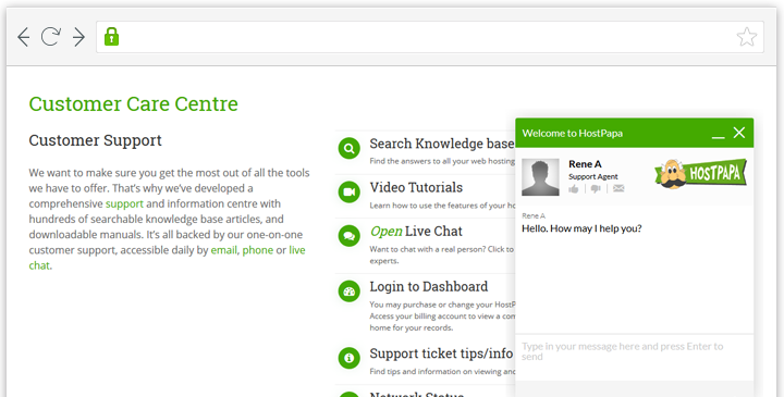 features customer support HostPapa Coupon and Promo Codes 2021
